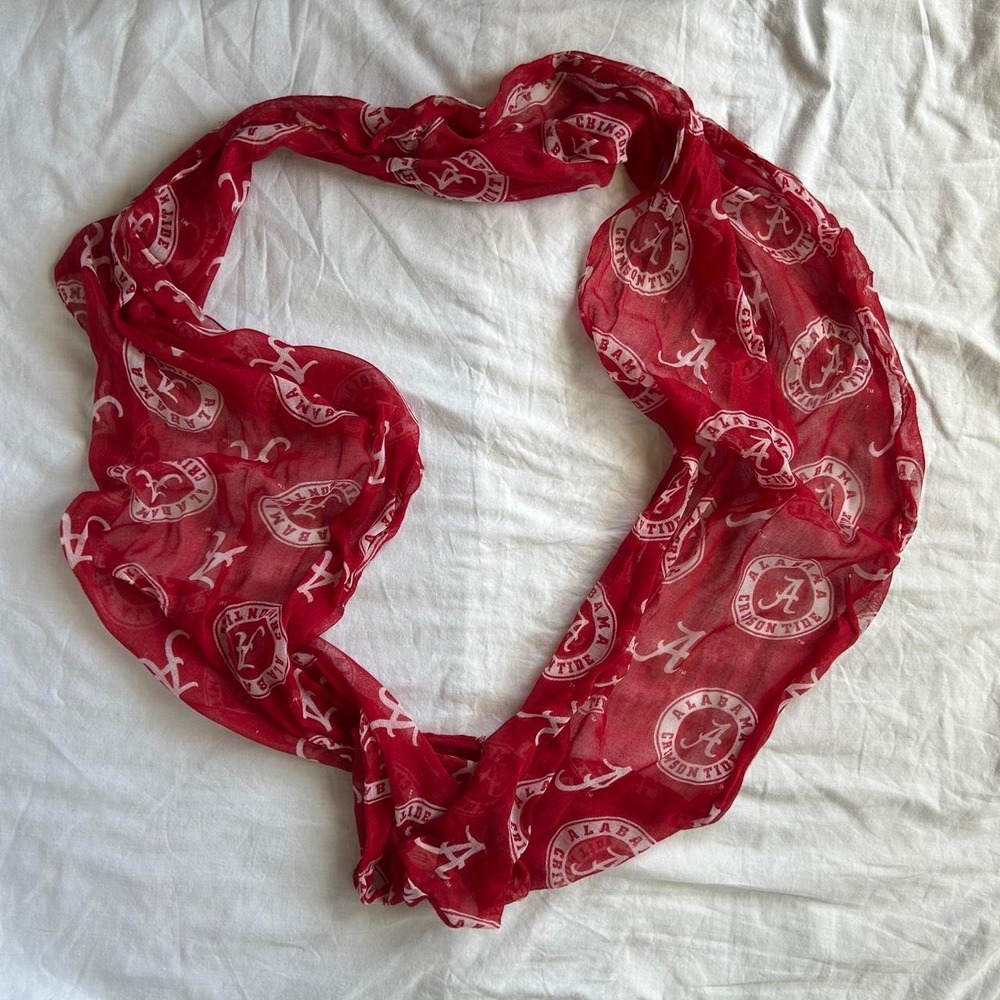 Red University of Alabama Crimson Tide semi-sheer infinity scarf - Picture 2 of 4